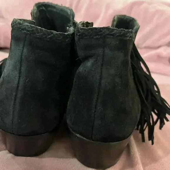 Sam Edelman black suede fringe booties size 7/37 EUC Style “Paige” - Picture 14 of 16